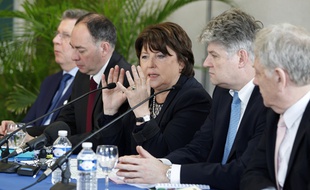 Martine Aubry présente son projet pour la communauté urbaine de Lille.