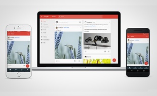La nouvelle version de Google+, lancée le 17 novembre 2015.