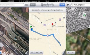Des erreurs et des bugs du service Maps d'Apple qui remplace Google Maps sur iOS 6.
