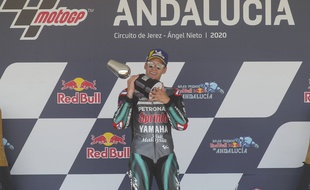 Fabio Quartararo remporte le GP de Catalogne, le 27 septembre 2020.