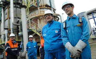 La raffinerie Petroplus de Petit-Couronne (Seine-Maritime)