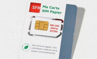 La carte SIM papier commercialisée par SFR.