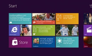 L'écran de démarrage de Windows 8.