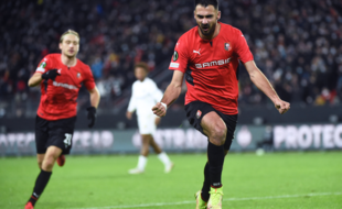 L'attaquant du Stade Rennais Gaëtan Laborde a planté son premier triplé lors de la réception du Vitesse Arnhem en Ligue Europa Conférence.