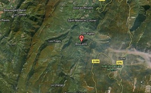 Carte de localisation de Bouvante, dans la Drôme.