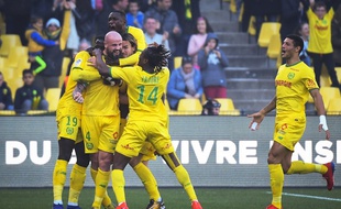 La joie des Nantais sur le but de Pallois.