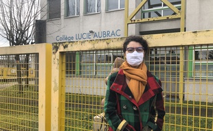 Leïla, professeur d'arts plastiques au collège Lucie Aubrac de Givors, est en grève de la faim depuis le 25 janvier pour que l'établissement soit classé Rep+