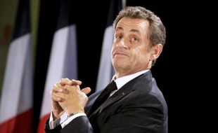 Nicolas Sarkozy, le 2 octobre 2014 à Saint-Julien-les-Villas, dans la périphérie de Troyes