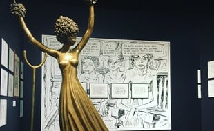 Vue de l'exposition Joann Sfar à l'Espace Dali, à Paris