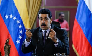Nicolas Maduro lors d'un discours dans son palais présidentiel de Caracas, le 28 juillet 2016