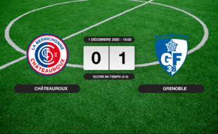 Ligue 2, 13ème journée: 0-1 pour Grenoble contre Châteauroux au stade Gaston-Petit