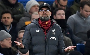 Jurgen Klopp lors de la défaite de Liverpool à Chelsea le 3 avril 2020.