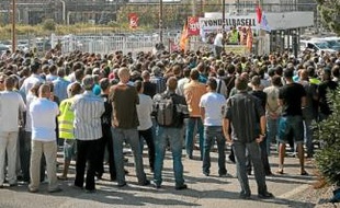 Les salariés en grève, fin septembre.
