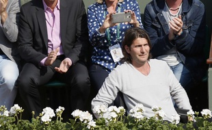 Jérôme Golmard dans les tribunes de Roland-Garros, le 31 mai 2014.