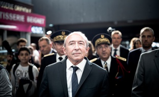Gérard Collomb le 20 septembre 2018, en Seine-Saint-Denis.