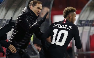 Thomas Tuchel et Neymar.