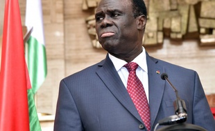 Michel Kafando, le président du Burkina Faso, à Abidjan, le 31 juillet 2015.