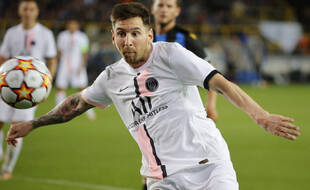 Lionel Messi lors de Bruges-PSG, le 15 septembre 2021.