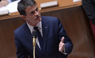 Le Premier ministre, Manuel Valls, lors des Questions au gouvernement, le 24 juin 2015, à l'Assemblée nationale, à Paris.