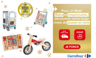 Découvrez jouets en bois qui font leur retour chez Carrefour pour Noël