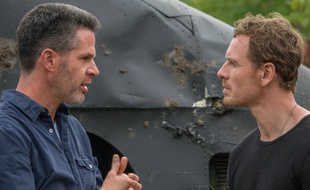 Le réalisateur Simon Kinberg et Michael Fassbender sur le tournage de «X-Men: Dark Phoenix»