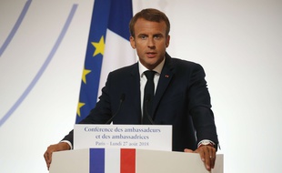 Le président Emmanuel Macron, le 27 août à l'Elysée.