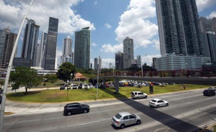 Le quartier d'affaire de Panama city, le 4 avril 2016