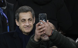 Nicolas Sarkozy au Parc des Princes le 24 janvier 2018