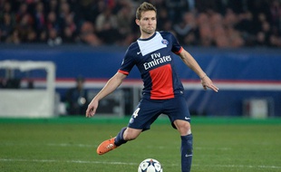 Yohan Cabaye lors du match entre le PSG et Leverkusen le 13 mars 2013.