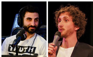 Les humoristes Kheiron et Baptiste Lecaplain.