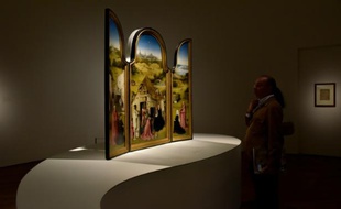Une des oeuvres du primitif flamand Jérôme Bosch, vénéré en Espagne, qui l'a surnommé "El Bosco", au musée du Prado à Madrid, le 27 mai 2016