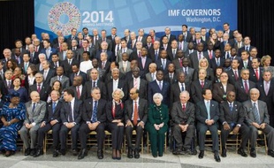 Photo de famille du G20 le 12 avril 2014 à Washington
