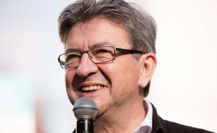 Jean-Luc Mélenchon, leader de La France insoumise, lors d'un meeting à Montreuil le 25 mai 2017.