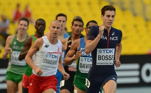 Le Français Pierre-Ambroise Bosse lors des séries du 800m lors des Mondiaux de Moscou, le 8 août 2013.