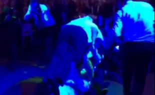 Louis Nicollin, le président de Montpellier, en plein paquito pour les 40 ans de son club.