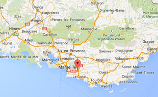 Capture d'écran Google Map Aubagne (Bouches-du-Rhône).