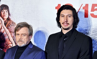 Mark Hamill et Adam Driver à Tokyo en 2017.