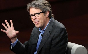 Jonathan Franzen, auteur de «Freedom», dans une émission de télévision italienne, le 20 mars 2011 à Milan.