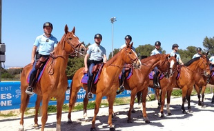 Des cavaliers de la Garde républicaine à Marseille