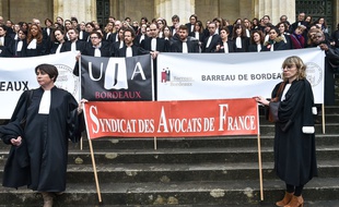 Grève des avocats à Bordeaux, le 15 février 2018.