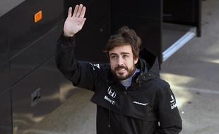 le pilote espagnol de McLaren Fernando Alonso, le 20 février 2015 en Catalogne.