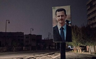 Un portrait de Bachar al-Assad.