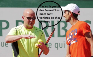 Dédé et Novak à l'entraînement Porte d'Auteuil.