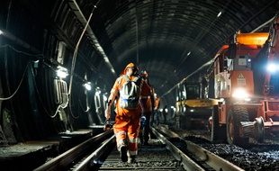 Le chantier du RER A entre la Défense et Auber