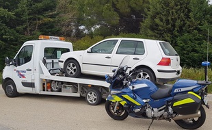 L'un des véhicules saisi ces derniers jours lors d'un grand excès de vitesse sur les routes du Gard.