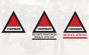 Les trois niveaux du plan Vigipirate.