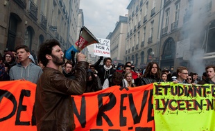 Manifestations d'étudiants à Rennes.