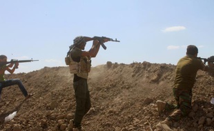 Les forces irakiennes au sud de Fallouja en Irak, le 31 mai 2016