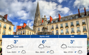 Météo Nantes: Prévisions du dimanche 24 janvier 2021
