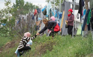 Camps de migrants et de réfugiés près du village d'Idomeni à la frontière gréco-macédonienne, le 4 mai 2016